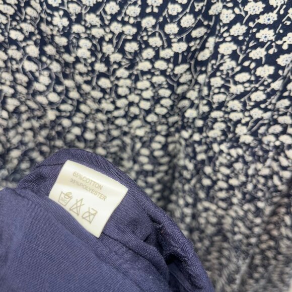 Hello Molly - Loving By Proxy Navy Floral Linen Ruffled Mini Dress - Picture 5 of 6